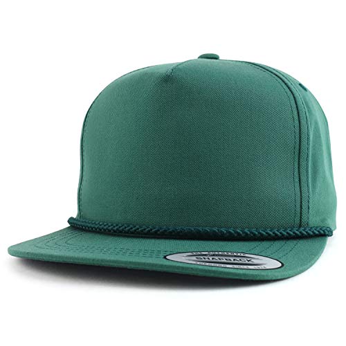 Trendy Apparel Shop Classic 5 Panel Golf Cap Flatbill Snapback Hat