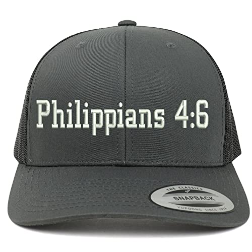 Trendy Apparel Shop Philippians 4:6 6 Panel Trucker Mesh Cap