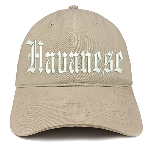 Trendy Apparel Shop Old English Havanese Low Profile Soft Cotton Baseball Cap