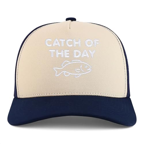 Trendy Apparel Shop Catch of The Day Embroidered 5 Panel Snapback Trucker Cap