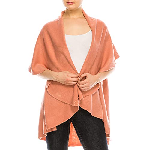 Trendy Apparel Shop Women's Multi-Use Soft Basic Cardigan Shawl Scarf Vest