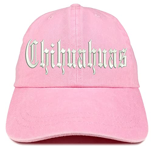 Trendy Apparel Shop Old English Chihuahuas Washed Pigment Dyed Baseball Cap