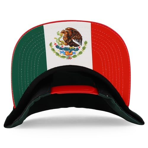 Trendy Apparel Shop Mexico Guadalupe Embroidered Flat Bill Snapback Cap