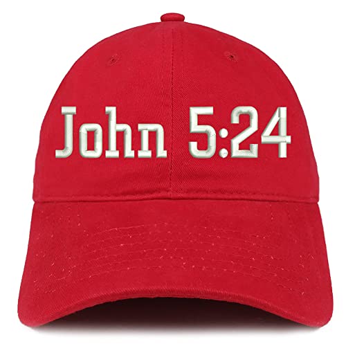 Trendy Apparel Shop John 5:24 Low Profile Soft Cotton Baseball Cap