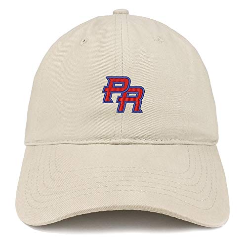 Trendy Apparel Shop Puerto Rico PR Small Embroidered Soft Crown 100% Brushed Cotton Cap