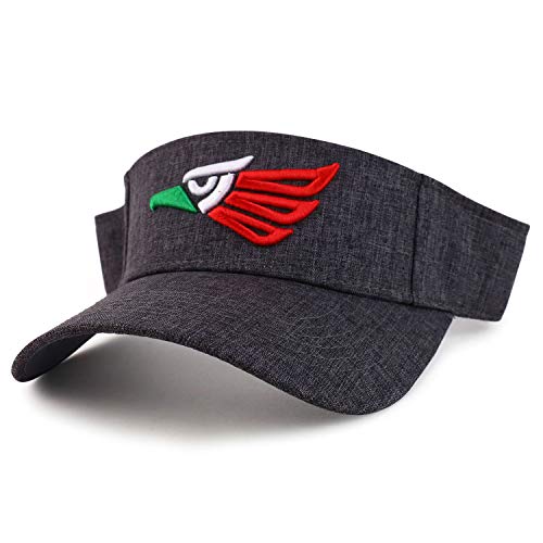 Trendy Apparel Shop Hecho En Mexico Eagle Embroidered Polyester Summer Visor Hat