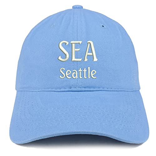 Trendy Apparel Shop SEA Seattle Low Profile Soft Cotton Baseball Cap