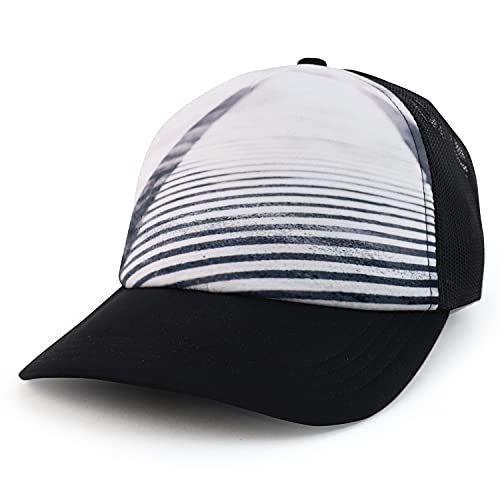 Trendy Apparel Shop 100% Polyester Photo Real Snapback Trucker Mesh Back Cap