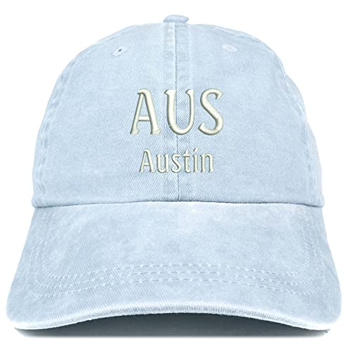 Trendy Apparel Shop AUS Austin Embroidered Pigment Dyed Washed Baseball Cap