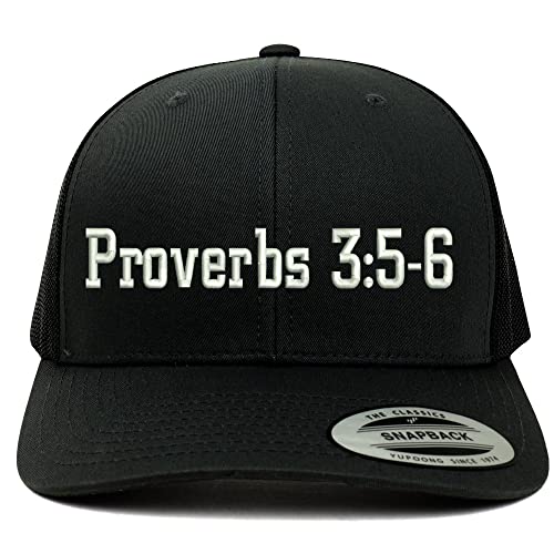 Trendy Apparel Shop Proverbs 3:5-6 6 Panel Trucker Mesh Cap