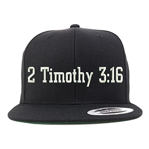 Trendy Apparel Shop 2 Timothy 3:16 Embroidered Flatbill Snapback