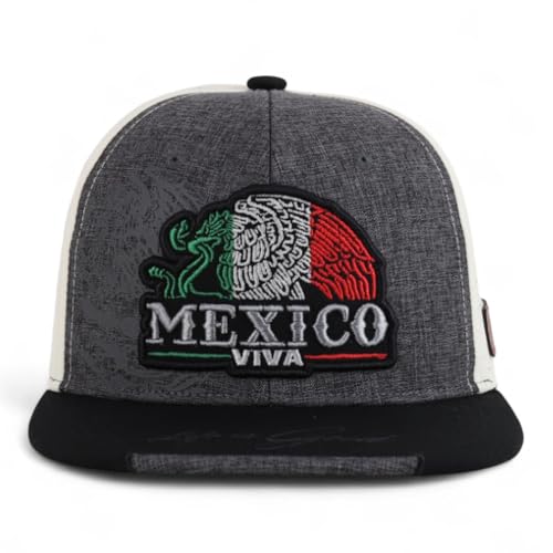 Trendy Apparel Shop Mexico Eagle Embroidered Laser Punching Mesh Back Flatbill Snapback Cap