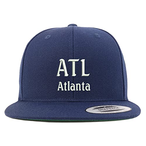 Trendy Apparel Shop ATL Atlanta Embroidered Flatbill Snapback