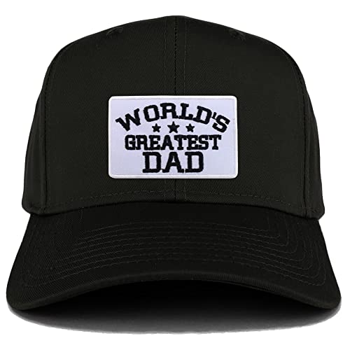 Trendy Apparel Shop World's Greatest Dad Patch Structured Baseball Cap