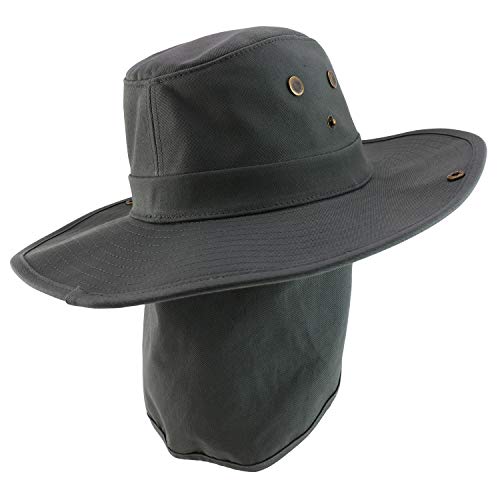 Trendy Apparel Shop XXL Oversize Cowboy Style Cap with Neck Flap