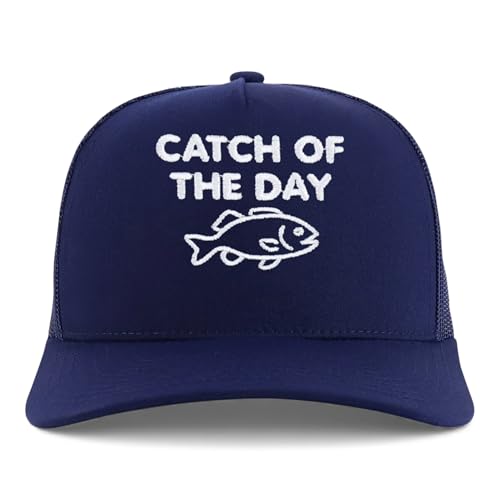 Trendy Apparel Shop Catch of The Day Embroidered 5 Panel Snapback Trucker Cap