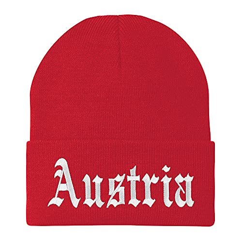 Trendy Apparel Shop Austria Old English Embroidered Long Cuff Beanie