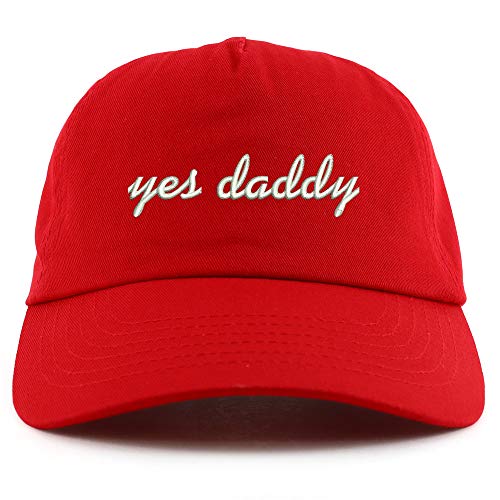 Trendy Apparel Shop Yes Daddy Embroidered 5 Panel Unstructured Soft Crown Baseball Cap