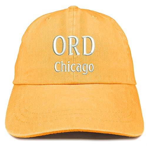 Trendy Apparel Shop ORD Chicago Embroidered Pigment Dyed Washed Baseball Cap