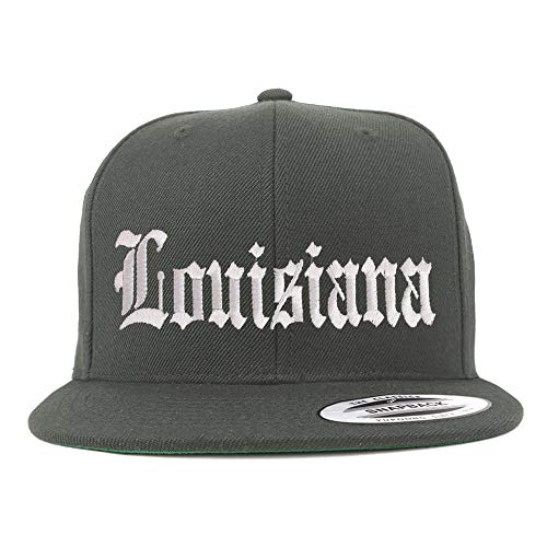 Trendy Apparel Shop Louisuana State Old English Embroidered Flatbill Snapback