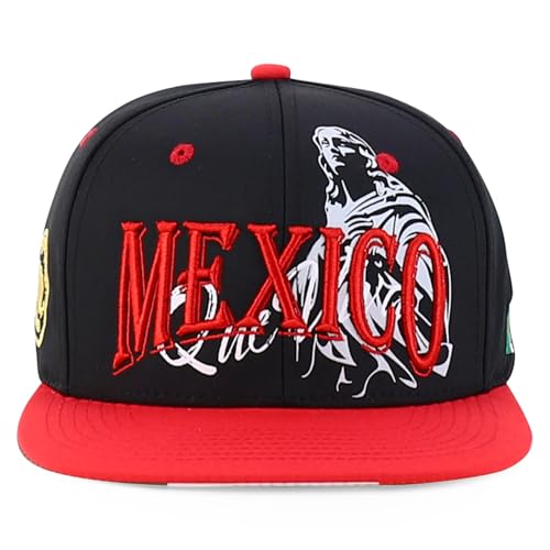 Trendy Apparel Shop Mexico Guadalupe Embroidered Flat Bill Snapback Cap