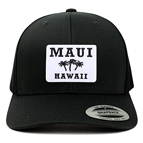 Trendy Apparel Shop Maui Hawaii Patch 6 Panel Retro Baseball Mesh Cap