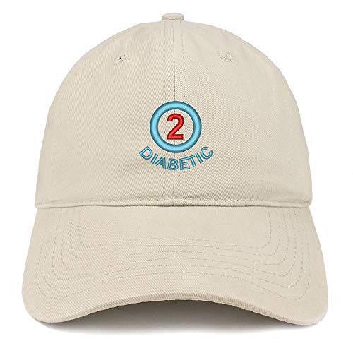 Trendy Apparel Shop Type Two Diabetic Embroidered Brushed Cotton Cap