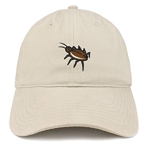 Trendy Apparel Shop Cockroach Embroidered Soft Crown 100% Brushed Cotton Cap