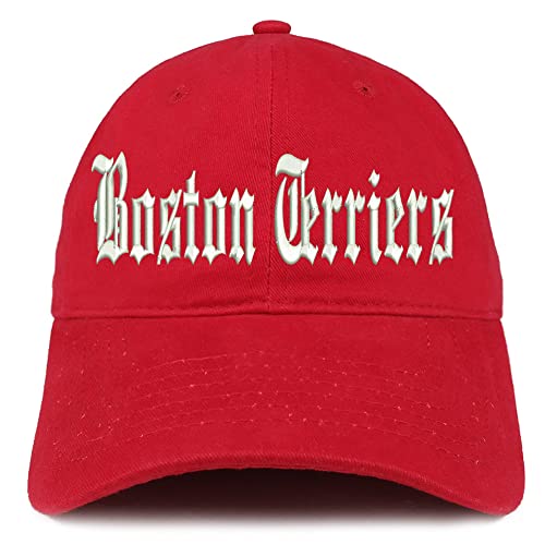 Trendy Apparel Shop Old English Boston Terriers Low Profile Soft Cotton Baseball Cap