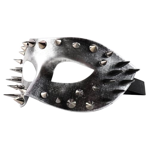 Trendy Apparel Shop Steampunk Spike Metallic Masquerade Mask Costume Accessory