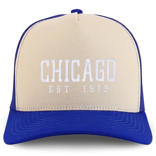 Trendy Apparel Shop Chicago Est.1919 Embroidered 5 Panel Snapback Trucker Cap