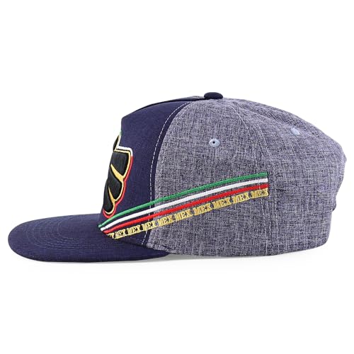 Trendy Apparel Shop Mexico Eagle Embroidered Flatbill Snapback Cap