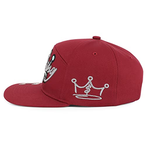 Trendy Apparel Shop Crown Cash King Embroidered Flatbill Snapback Cap