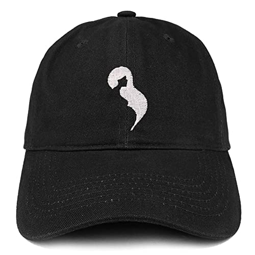 Trendy Apparel Shop Pregenant Mom Silhouette Embroidered Low Profile Soft Cotton Baseball Cap