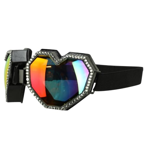 Trendy Apparel Shop Bling Rhinestone Festival Rave Goggles