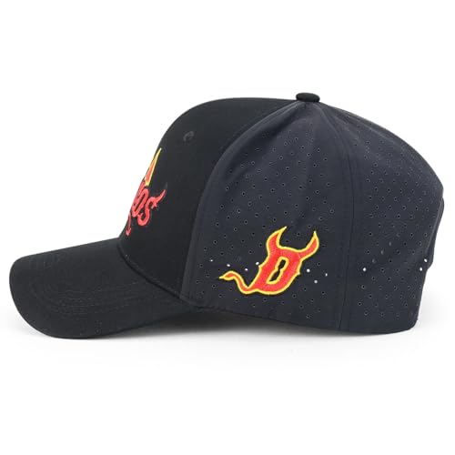 Trendy Apparel Shop Diablos 3D Embroidered Laser Punching Mesh Back Baseball Cap