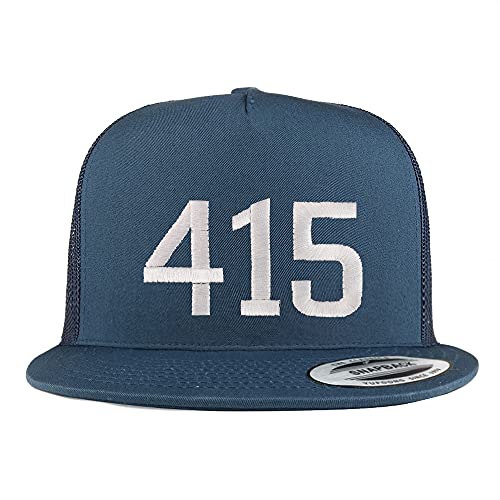 Trendy Apparel Shop 414 San Francisco CA Old English 5 Panel Flatbill Trucker Cap