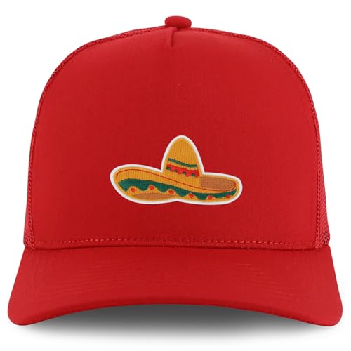 Trendy Apparel Shop Mexican Fiesta Sombrero Embroidered Patch Trucker Cap