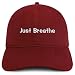 Trendy Apparel Shop Just Breathe Embroidered Cotton Unstructured Low Profile Dad Hat