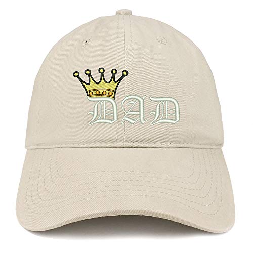 Trendy Apparel Shop Dad Crown Embroidered 100% Cotton Adjustable Cap Dad Hat