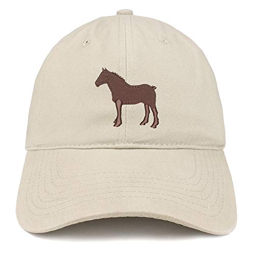 Trendy Apparel Shop Draft Horse Embroidered Brushed Cotton Cap