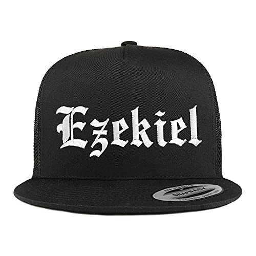Trendy Apparel Shop Ezekiel Old English 5 Panel Flatbill Trucker Cap