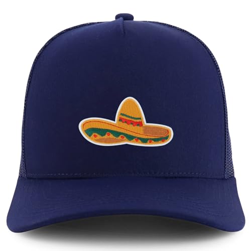 Trendy Apparel Shop Mexican Fiesta Sombrero Embroidered Patch Trucker Cap