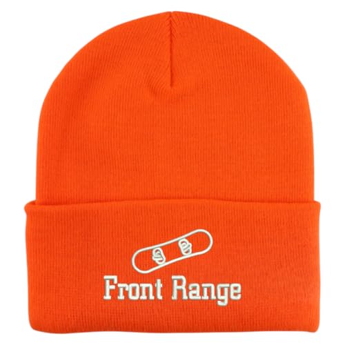 Trendy Apparel Shop Front Range Snowboard Logo Embroidered Long Cuff Beanie