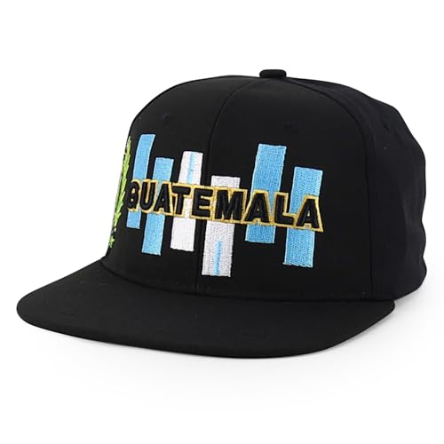 Trendy Apparel Shop Central America States Embroidered Mesh Back Flat Bill Cap