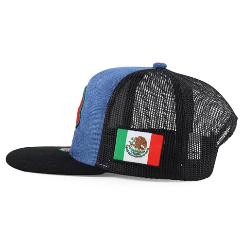 Trendy Apparel Shop Dia De Los Muerto Skull Embroidered Mesh Back Corduroy Cap