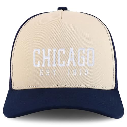 Trendy Apparel Shop Chicago Est.1919 Embroidered 5 Panel Snapback Trucker Cap