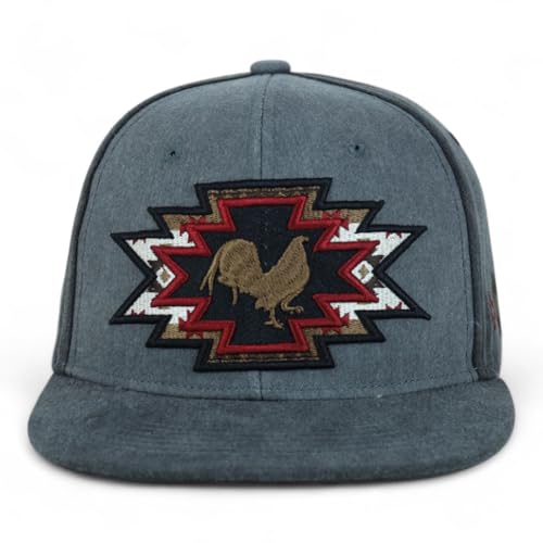 Trendy Apparel Shop Rodeo Design Embroidered Washed Cotton Flat Bill Snapback Cap