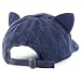 Trendy Apparel Shop Washed Cotton Cat Ear Baseball Cap with Sunglasses Holder