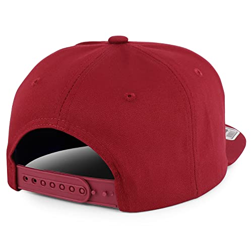 Trendy Apparel Shop Goat Embroidered 100% Cotton Flatbill Snapback Cap